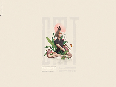 Micro-Diseño 07 [ DMT ] collage color design digital digitalart dmt green illustration leaves nature typography yoga