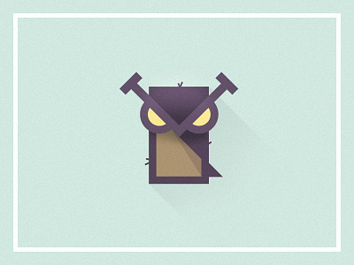Owl design illustration typography vector