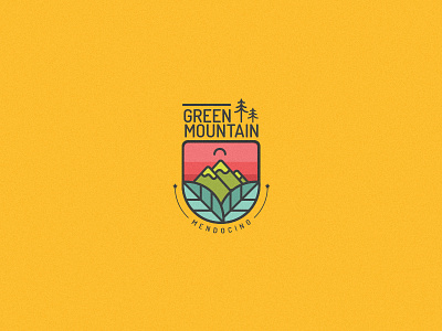 Green Mountain Logo concept Vr2 cloud green logo mountain nature sun