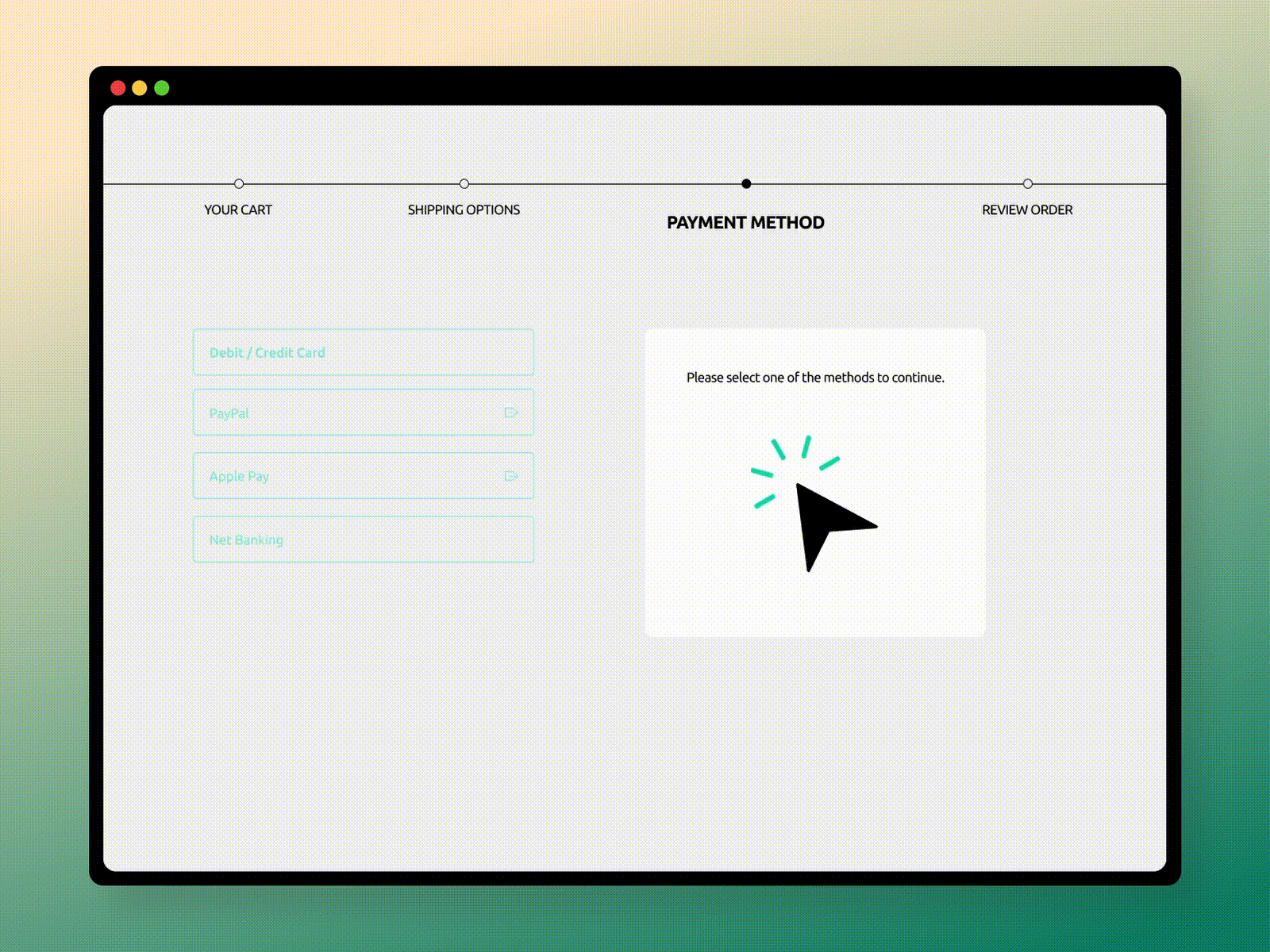 Card Checkout - interaction card checkout design figma interaction ui