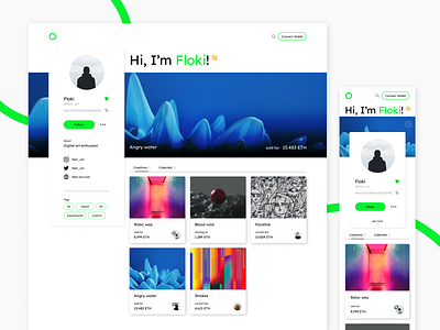User Profile - Daily UI 006 dailyui design eth ethereum figma marketplace nft profile ui user web design