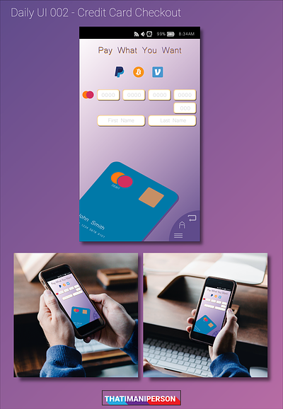 Daily Ui 002 Credit Card Checkout 02 app branding dailyui dailyui 002 design flat ui ux vector