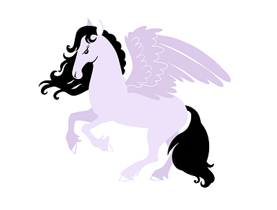 Pegasus Shape Vector digital art flying horse illustration magical magical creature minimal mystical pegasus vector