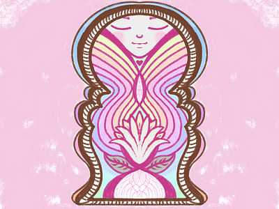 Goddess Lotus aware calm conscious feminine intuition pink spectrum theta