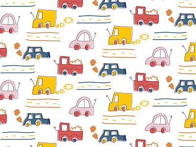 Cars For Kids baby room boys cute illustration kids pattern playful textile