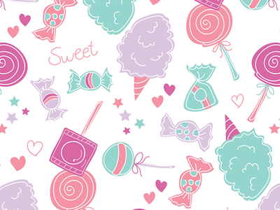 Sweet Candy Pattern for Girls candy girls kids room pattern pink playful pretty sweet