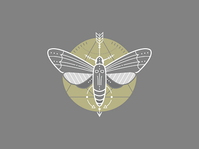 Boho Theme Icon #1 boho geometry icon moth vector