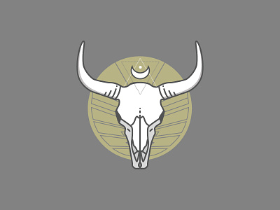 Boho Theme Icon #4 boho icon skull vector