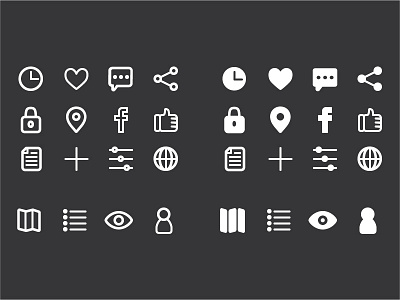 Icon Set for IOS Mobile App (Solid and Outlined Vercions)