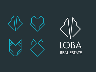Minimal wolf logo for the real estate company branding design logo minimal real estate vector wolf