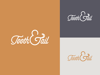 Tooth & Tail Logo branding logo pet care vector wordmark