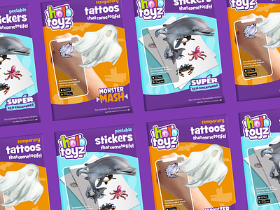 HoloToyz branding design graphic illustration kids logo packaging toys typography vector