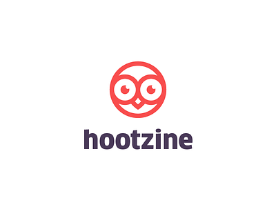 Hootzine | Logo blog branding hootzine illustration logo minimal owl