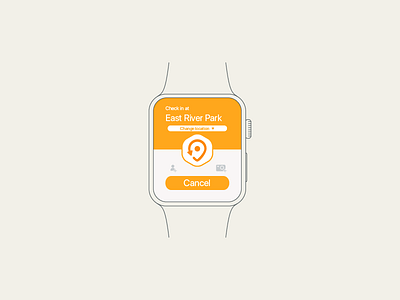 Foursquare Swarm | Check-in Concept | watchOS app apple apple watch check in concept foursquare ios location intelligence swarm ui ux watchos