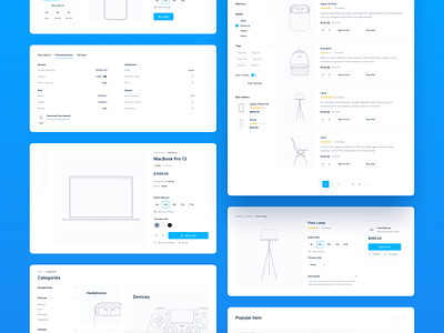 Wirekit: Ecommerce agency black and white ecommerce figma grid interface light interface minimalism prototype shop ui kit ui ux wireframe wirekit