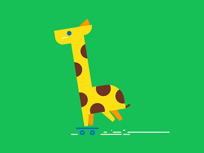 Skateboard Giraffe