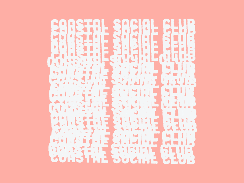 Coastal Social Club graphic design branding design typography type