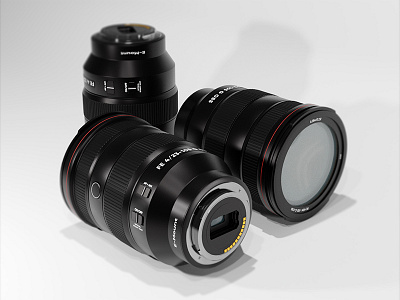 DSLR Lenses Render 3d modeling blender lens realistic realistic 3d