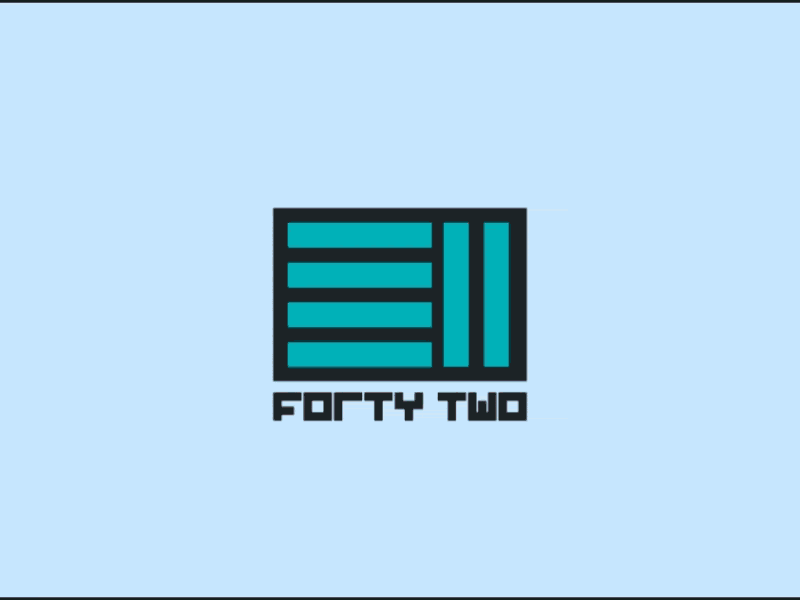 FortyTwo Logo 2d design flat gif motion graphic
