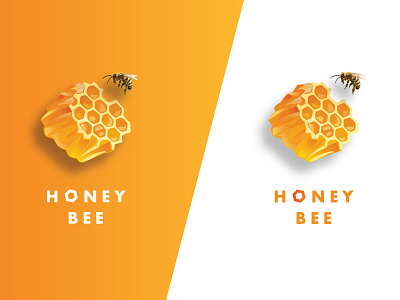 Honey Bee Logo Designs bee branding design graphicdesign graphicdesigner honey illustration lettering logo nature typography vector