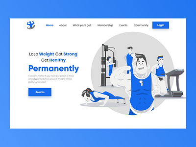 Fitness Design Concept Landing Page