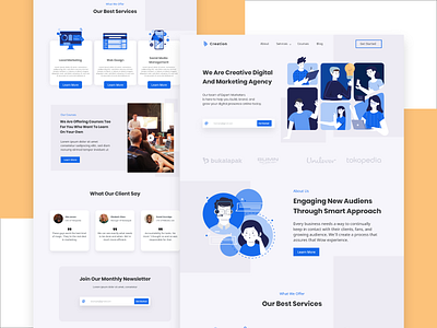 Marketing Agency Landing Page Design Concept