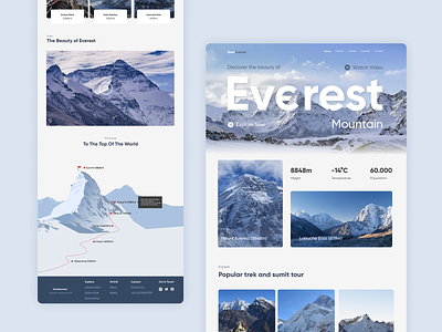 Everest Mountain Landing Page
