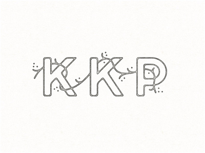 KKP Outlines berries green initials letters logo plant vine