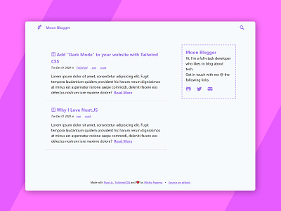 Moon Blogger - Web template