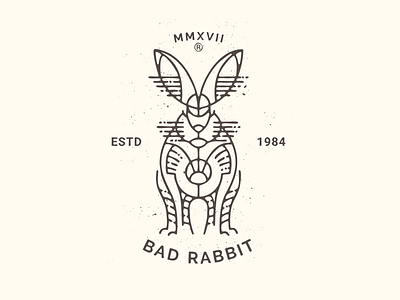 Bad Rabbit 4x3 brand mark logo monoline one color