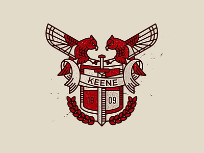 Keene Coat Of Arms 8x6 coat of arms dumb garbage hate idea logo mark shit thing