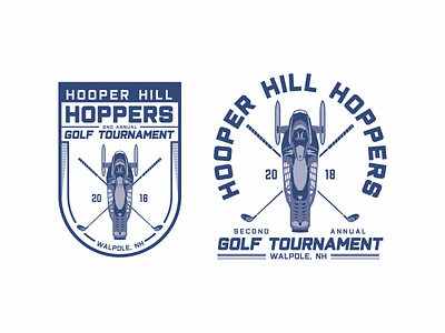 Hooper Hill Hoppers Golf Tournament 8x6 badge design graphics logo mark tournament vector