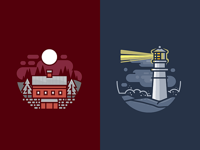 Red & Blue New England Icons