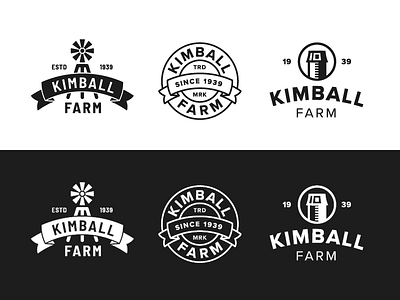 KF Marks - Proposed & Rejected 1 color farm flat icon logo mark modern new england restaurant vintage