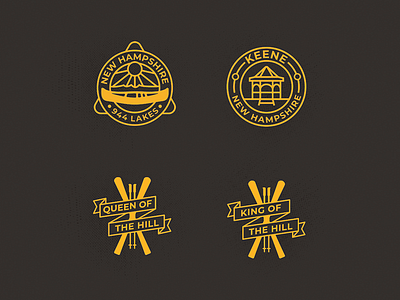 New Hampshire Simple Badges