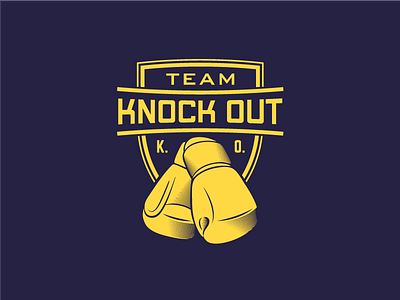 Team Knock Out Logo boxing gloves logo mma training