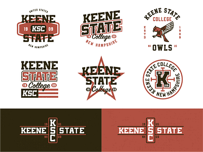 Keene State Vintage(ish) Apparel Concepts apparel athletic college distressed graphics lettering mark owl school sports