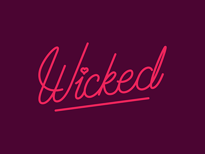 Wicked - Monoline Script