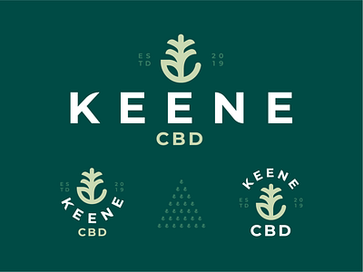 K CBD beauty brand mark branding cdb health leaf lock up logo mark nature plant promotional items