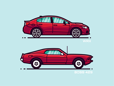 Monoline Vehicles 1.1 automobile car flat ford icon illustration machine modern monoline subaru vehicle