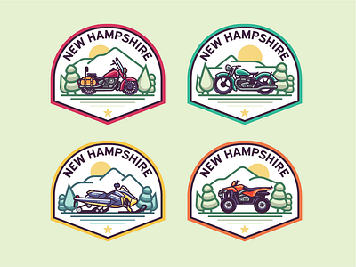 Monoline N.H. Badges