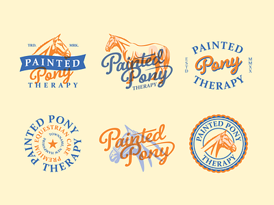 Painted Pony - Concepts branding brandmark horse illustration logo print vintage