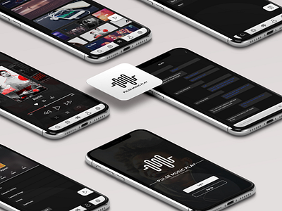 Pulse Music Play Mobile App UI Kit design interface user