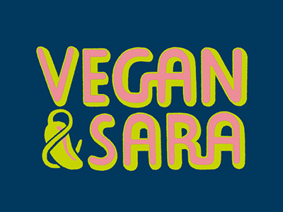 Vega & Sara Logo digital digital art illustration ipadpro logo logo design popup procreate type design typography vegan