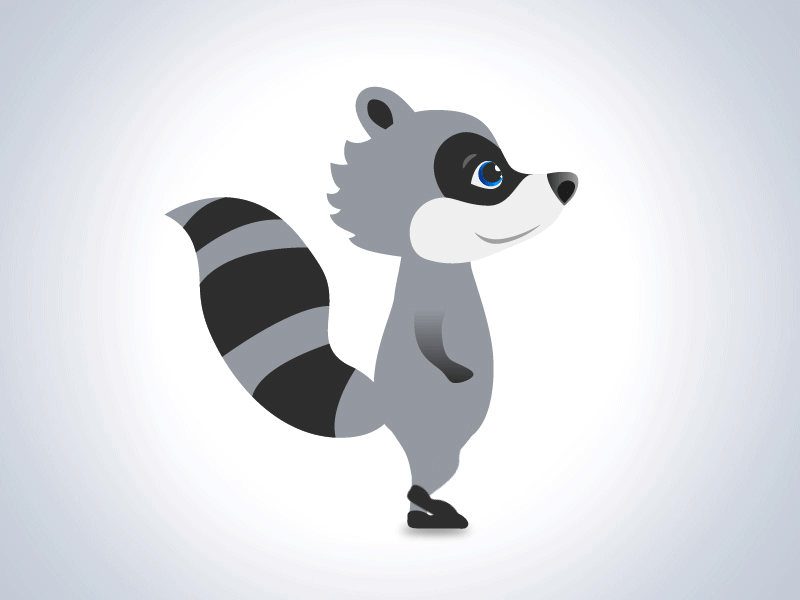 Walking Raccoon 2d animation after effects animal animation character cycle gif illustration motion raccoon walking