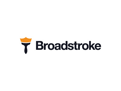 Broadstroke - Print, Mail & Marketing Company branding crown logo mail marketing paintbrush print wealth