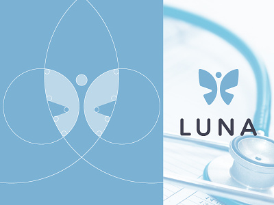 LUNA - Healthcare App app butterfly delicate doctor gentle health health care health center logo luna medical soft wings