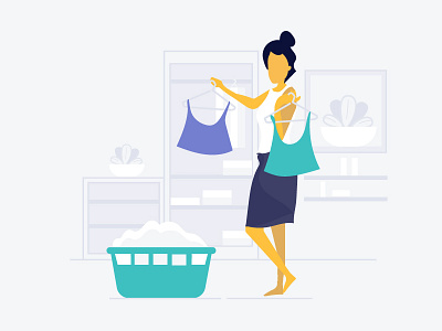 Organize your products illustration metaphor mom organize product scenario