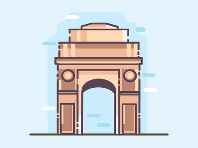 Delhi art cities delhi design illustration india india gate uidesign