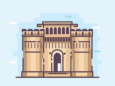 Pune character cities design illustration india pune shaniwarwada ui